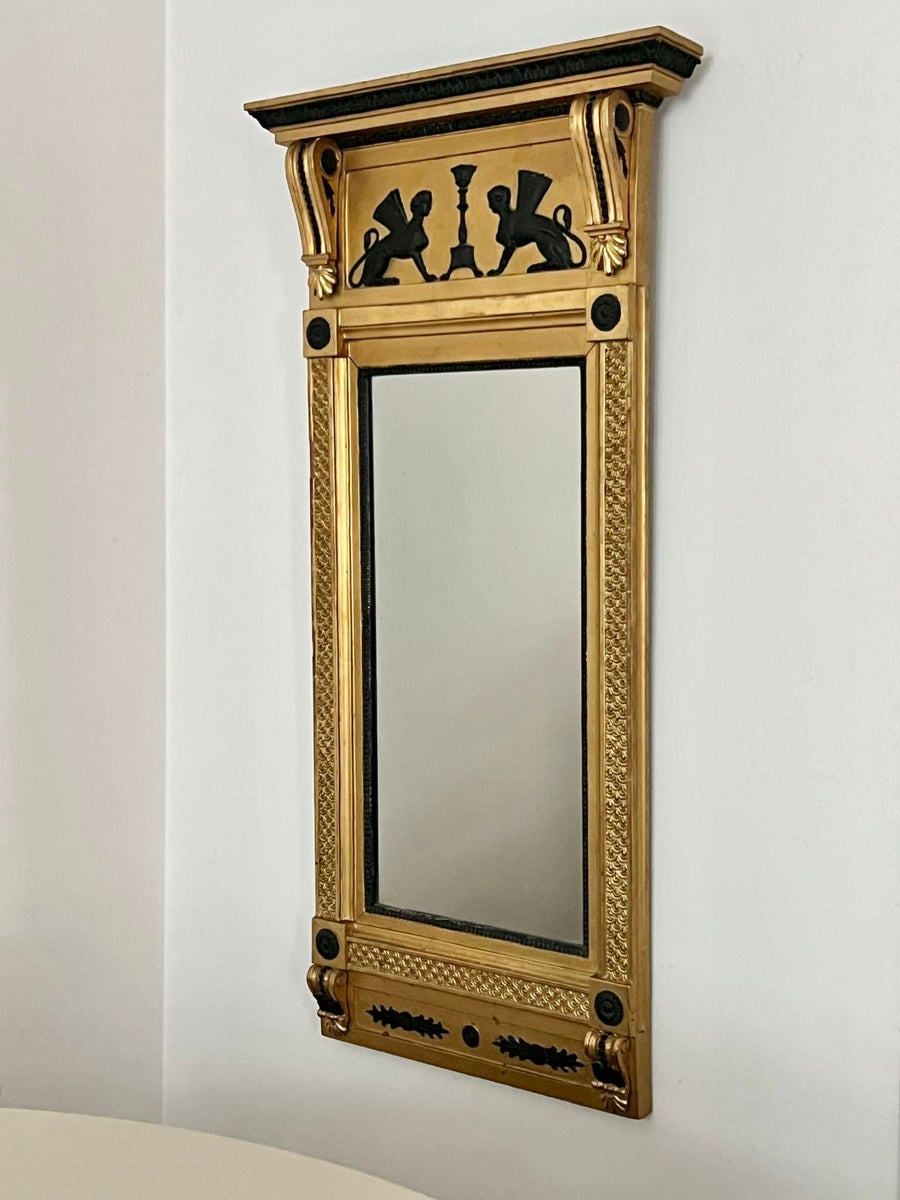 Large Gustavian Neoclassical Mirror 1800s
