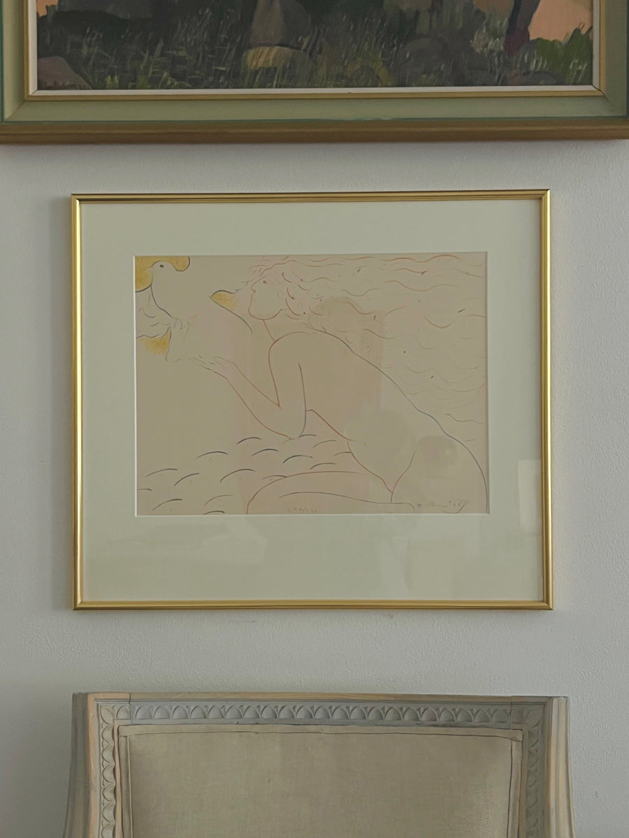Nude and a Dove by A. Arenhill