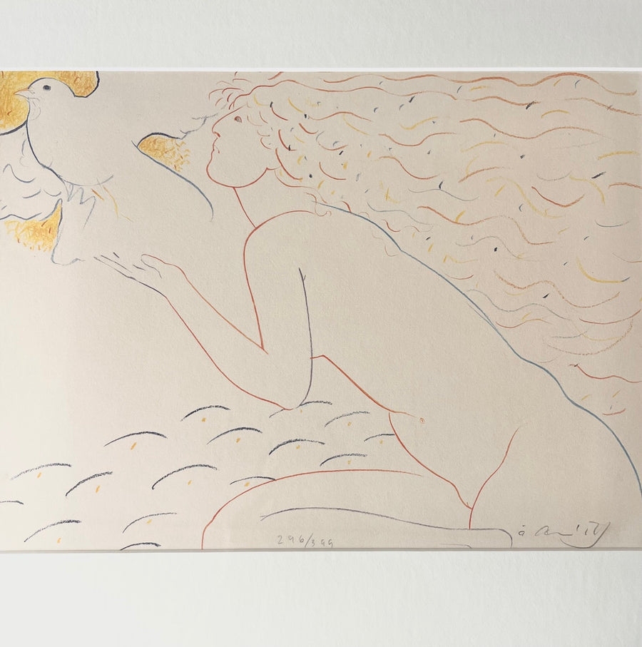 Nude and a Dove by A. Arenhill