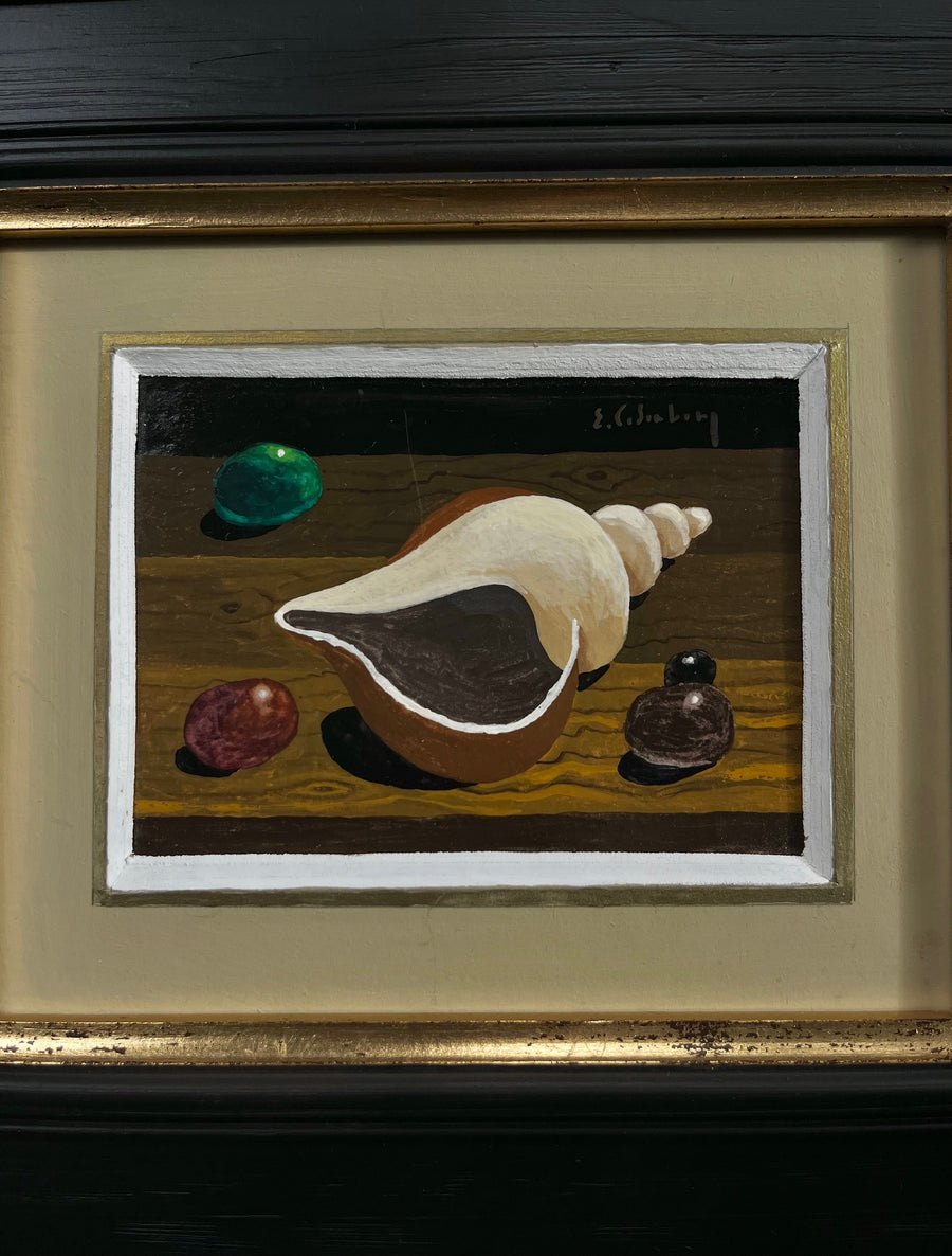 Still Life with Shell and Stones by E. Cederberg