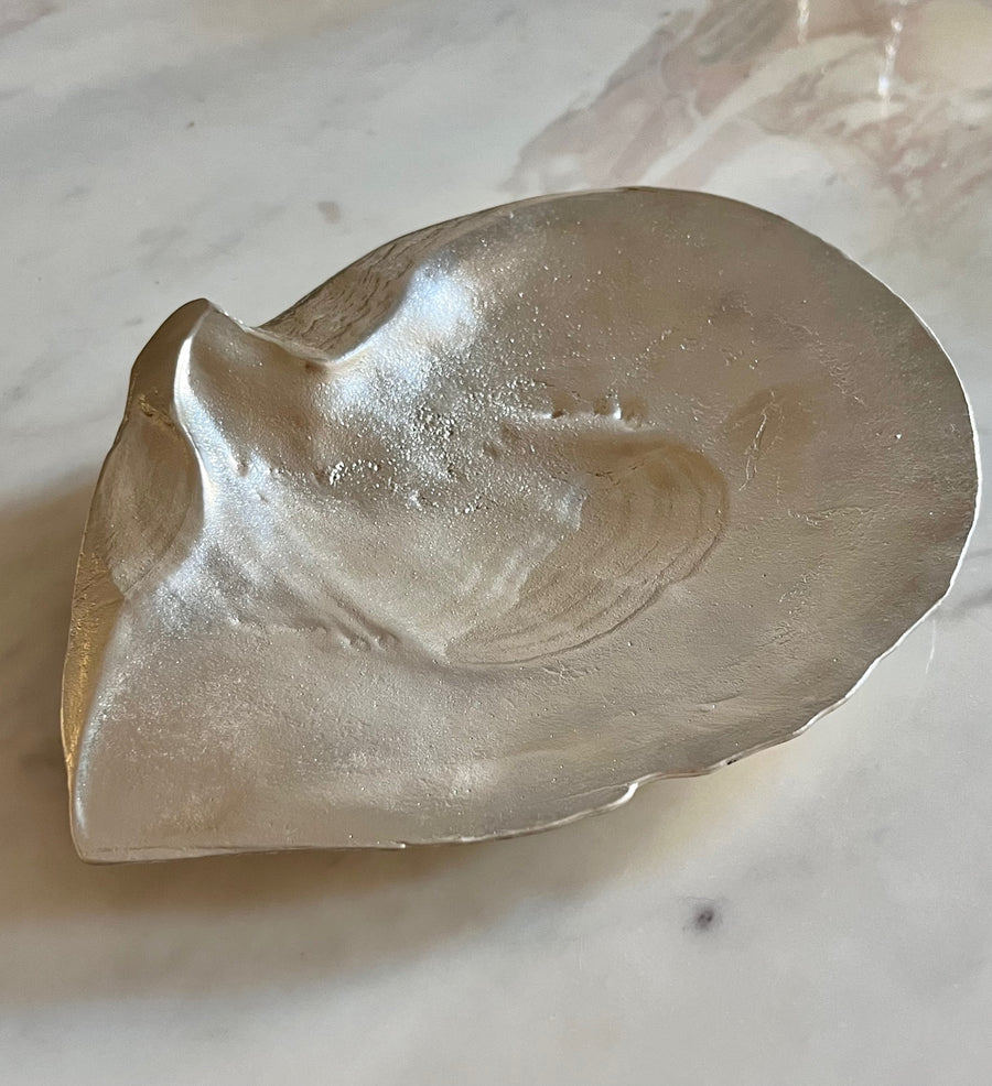 Silver Oyster Shell Platter