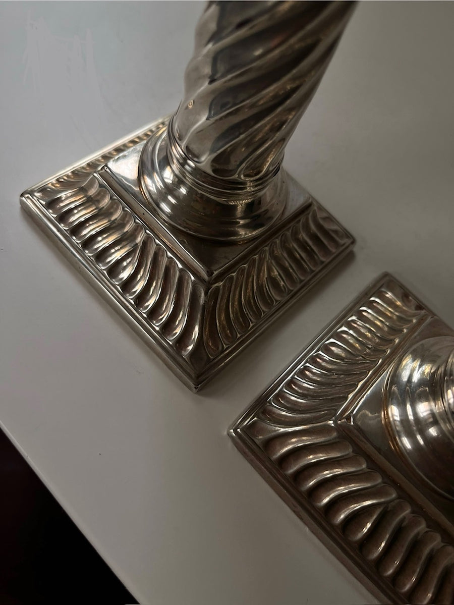 Victorian Silver Candleholders