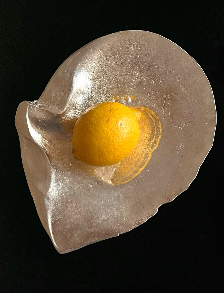 Pinctada Oyster Shell Sculpture in Silver