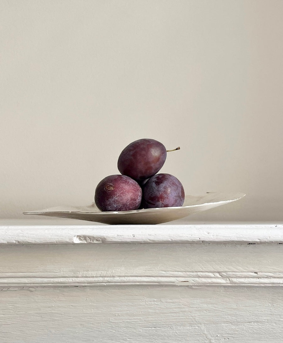 Silver Oyster Shell Platter