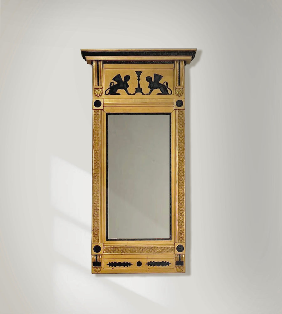 Large Gustavian Neoclassical Mirror 1800s