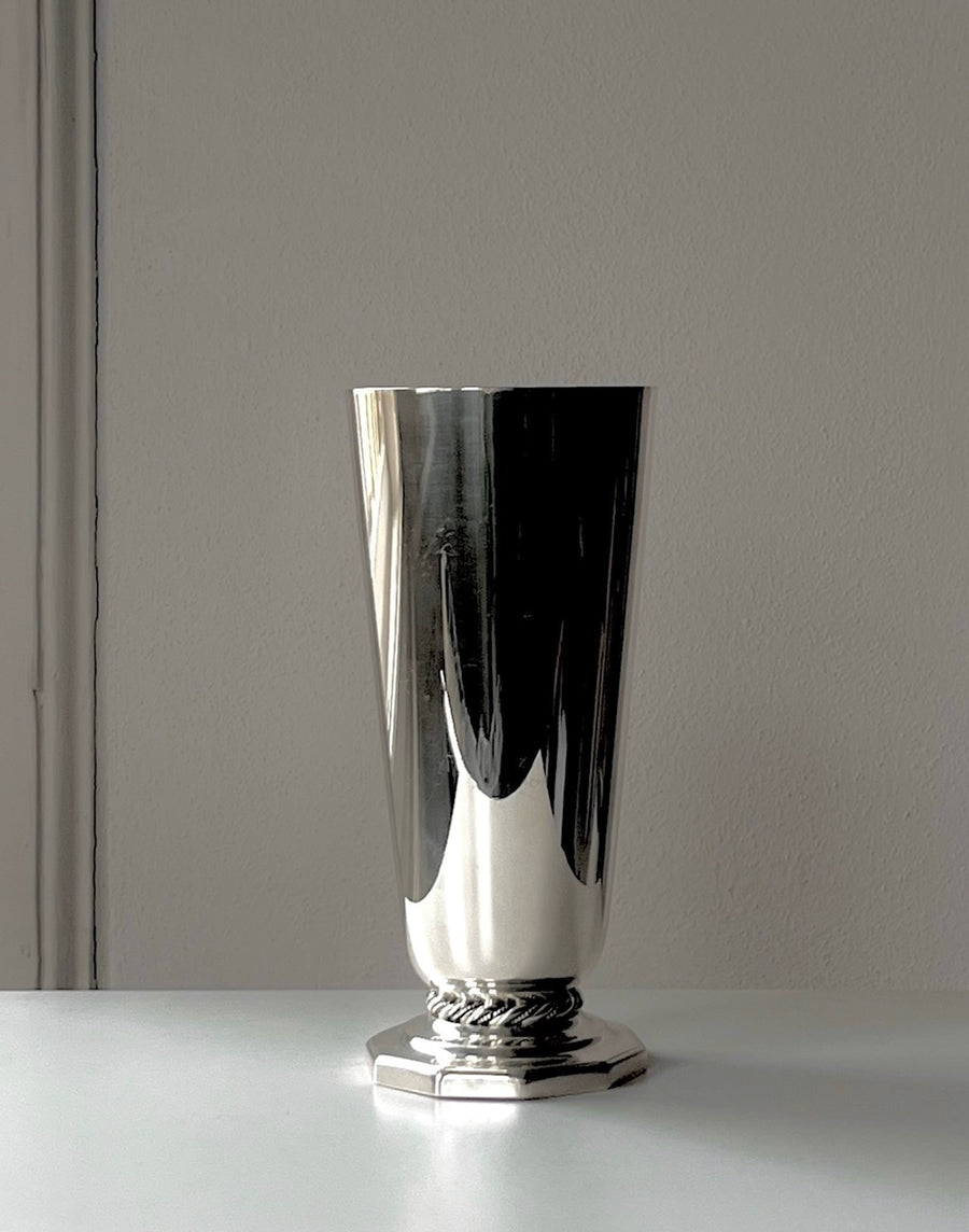 Silver Art Deco Vase