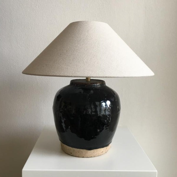Antique glazed lamp