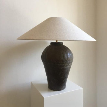 Large antique ceramic lamp